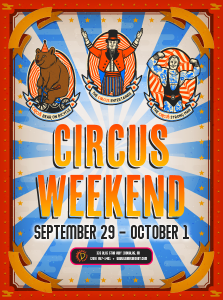 Circus Weekend, September 29-October 1 at the Dunes Resort