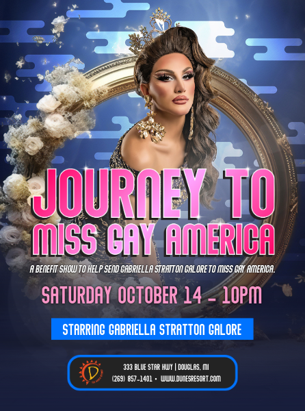 Gabriella Stratton Miss Gay America event poster