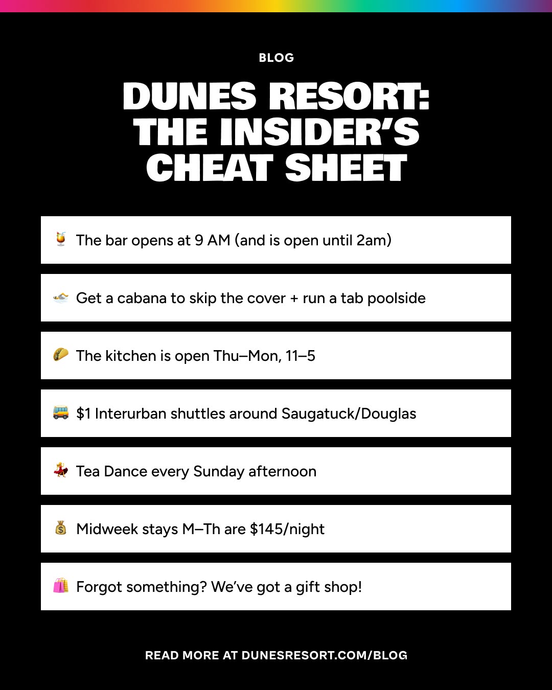 First time at The Dunes? Honey, we've got you. Save this cheat sheet and tap our bio link for the full guide, so you can&hellip;